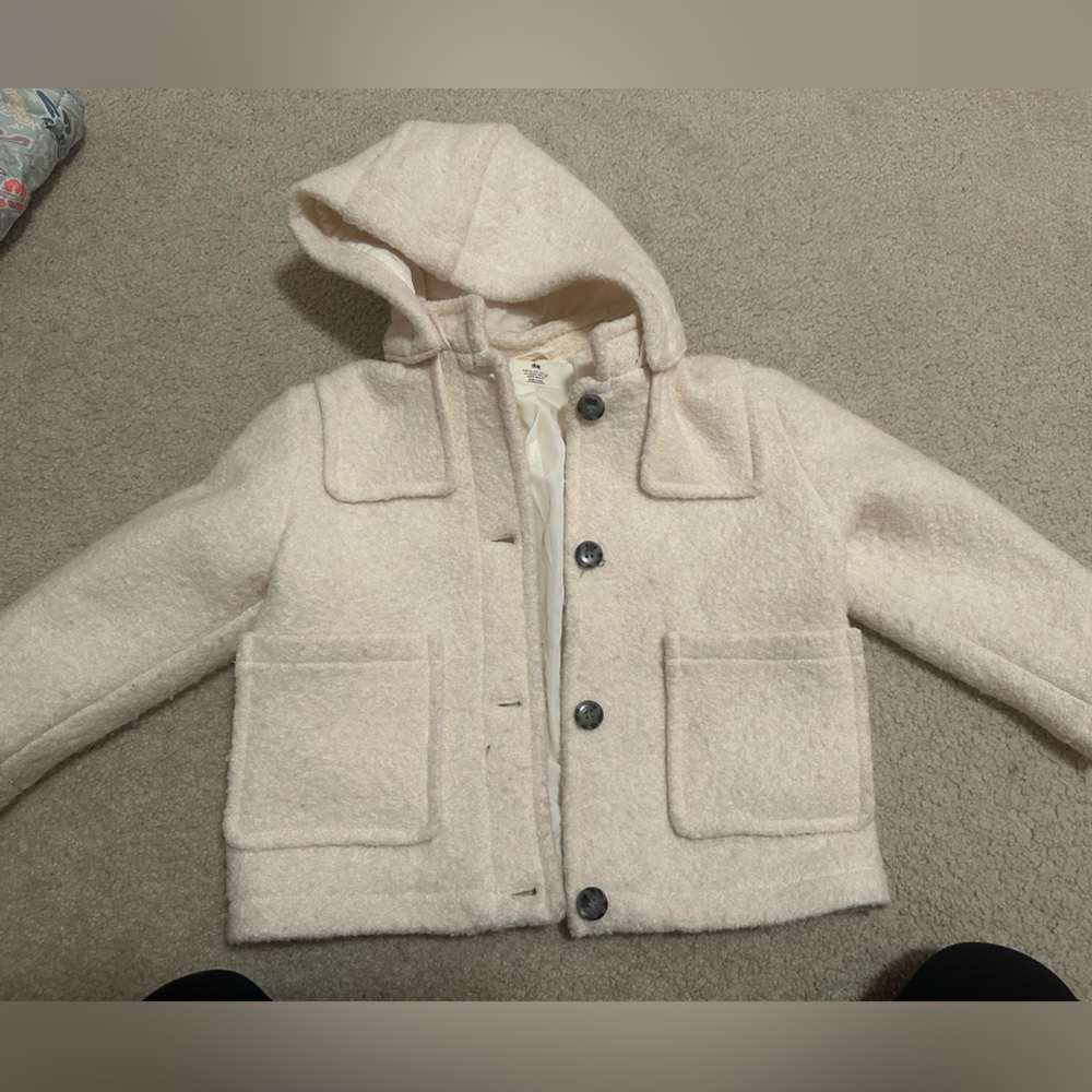 H&M Kids Cream Hooded down Jacket